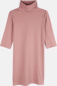 Różowa bluzka Gate z golfem z bawełny