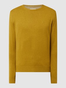 Żółty sweter Tom Tailor w stylu casual z bawełny