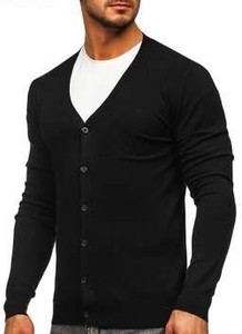 Czarny sweter Denley w stylu casual