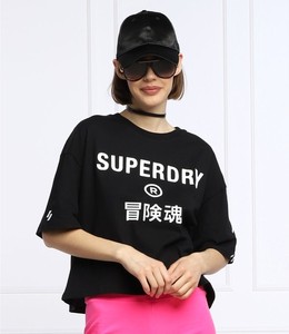 T-shirt Superdry z okrągłym dekoltem w młodzieżowym stylu