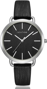Delikatny zegarek damski GeekThink - srebrno-czarny