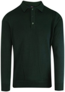 Zielony sweter Em Men`s Accessories ze stójką w stylu casual