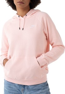 Różowa bluza Nike z kapturem z bawełny