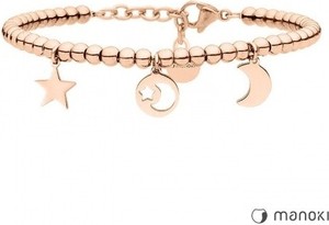 Manoki BA640R bransoletka w kolorze różowego złota, księżyc i gwiazdy