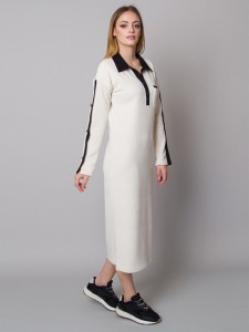 Sukienka Willsoor prosta z dekoltem w kształcie litery v w stylu casual