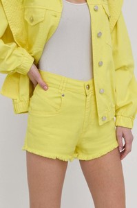 Żółte szorty Silvian Heach z jeansu