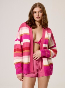 Różowy sweter Coalition w stylu casual
