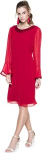 Czerwona sukienka L’AF z długim rękawem