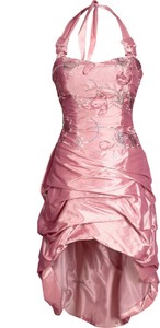 Różowa sukienka Fokus z tkaniny mini