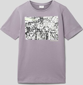 Fioletowa koszulka dziecięca S.Oliver z bawełny dla chłopców