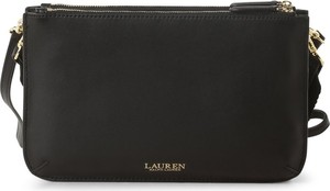 Czarna torebka Ralph Lauren w wakacyjnym stylu matowa ze skóry