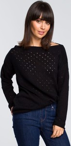Czarny sweter Be Knit w stylu casual