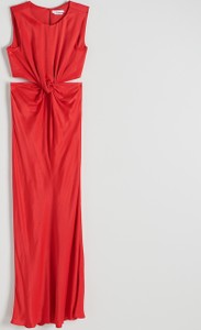 Czerwona sukienka Reserved bez rękawów z dekoltem w kształcie litery v