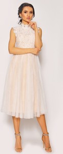 Sukienka Sukienki M&M z okrągłym dekoltem midi