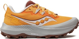 Pomarańczowe buty sportowe Saucony w sportowym stylu