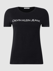 Czarna bluzka Calvin Klein w młodzieżowym stylu z bawełny