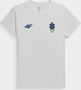 T-shirt 4F w sportowym stylu z nadrukiem z krótkim rękawem