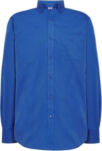 Niebieska koszula JK Collection z bawełny z długim rękawem