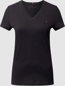 Czarny t-shirt Tommy Hilfiger w stylu casual
