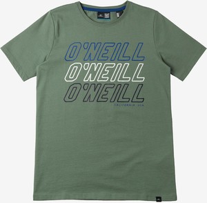 Zielona koszulka dziecięca O'Neill z bawełny dla chłopców