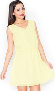 Żółta sukienka Katrus mini w stylu casual
