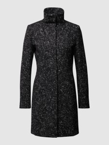 Czarny płaszcz Hugo Boss z wełny w stylu casual