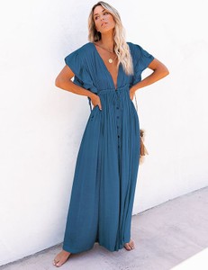 Niebieska sukienka Coconut Sunwear maxi