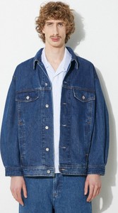 Granatowa kurtka A.P.C. z jeansu w stylu casual