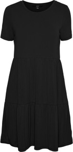 Czarna sukienka Vero Moda mini w stylu casual z krótkim rękawem