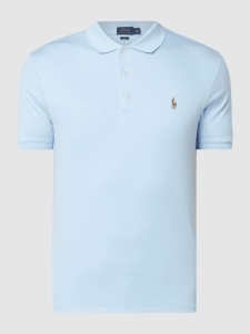 Niebieski t-shirt POLO RALPH LAUREN w stylu casual z krótkim rękawem