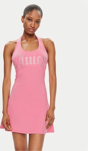Różowa sukienka Juicy Couture mini w sportowym stylu na ramiączkach