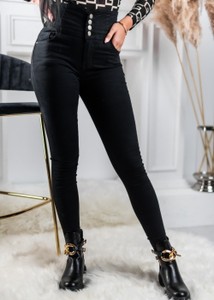 Czarne jeansy Fason w stylu casual z bawełny