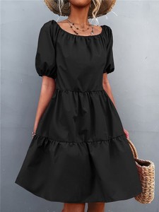 Czarna sukienka Sweet Summer mini w stylu casual