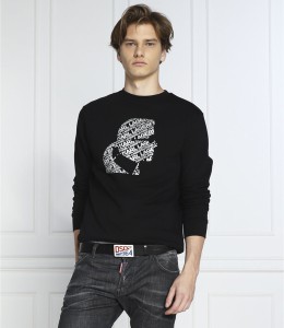 Czarna bluza Karl Lagerfeld z nadrukiem