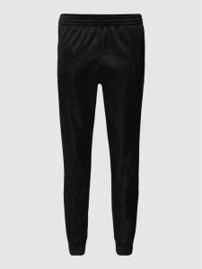 Czarne spodnie Adidas Originals w sportowym stylu z dresówki