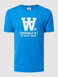 T-shirt Wood Wood z bawełny z nadrukiem z krótkim rękawem