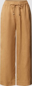 Brązowe spodnie Toni Dress z lnu w stylu retro