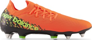 Pomarańczowe buty sportowe New Balance w sportowym stylu sznurowane
