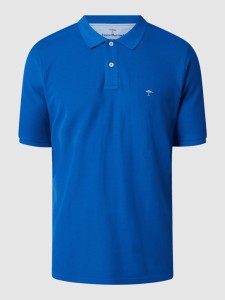 Niebieski t-shirt Fynch Hatton z bawełny w stylu casual z krótkim rękawem