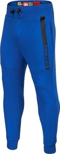 Niebieskie spodnie sportowe Pit Bull w sportowym stylu z tkaniny