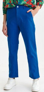 Niebieskie spodnie Top Secret w stylu casual z tkaniny
