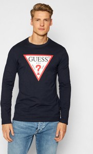 Koszulka z długim rękawem Guess w młodzieżowym stylu z bawełny