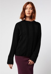 Czarny sweter Rodier z wełny w stylu casual