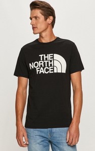 Czarny t-shirt The North Face z nadrukiem z dzianiny