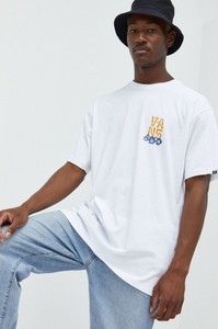 T-shirt Vans z bawełny z nadrukiem z krótkim rękawem