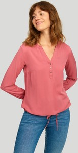 Różowa bluzka Greenpoint z dekoltem w kształcie litery v