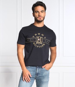 Czarny t-shirt Tommy Hilfiger w młodzieżowym stylu