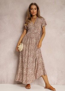 Sukienka Renee w stylu casual maxi z dekoltem w kształcie litery v