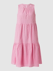 Różowa sukienka Great Plains z okrągłym dekoltem