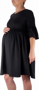 New York Style Sukienka ciążowa z falbanką czarna NewYorkStyle